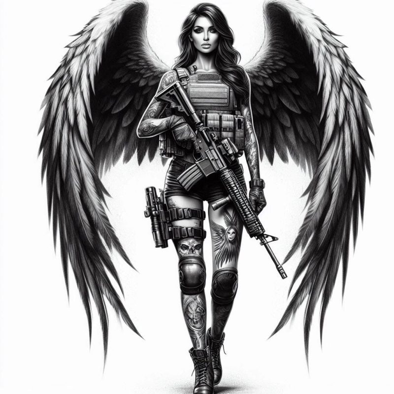 Angels girls with gun