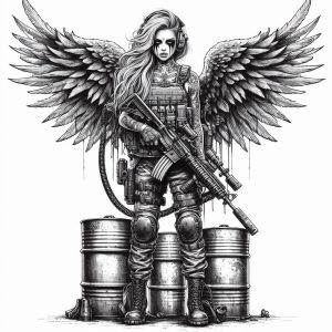 Angels girls with gun