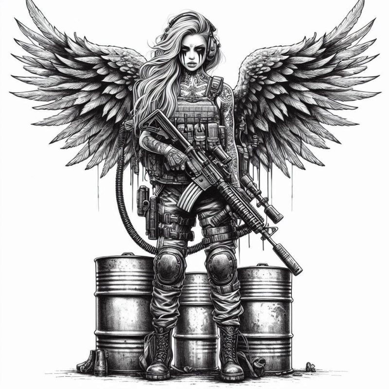 Angels girls with gun