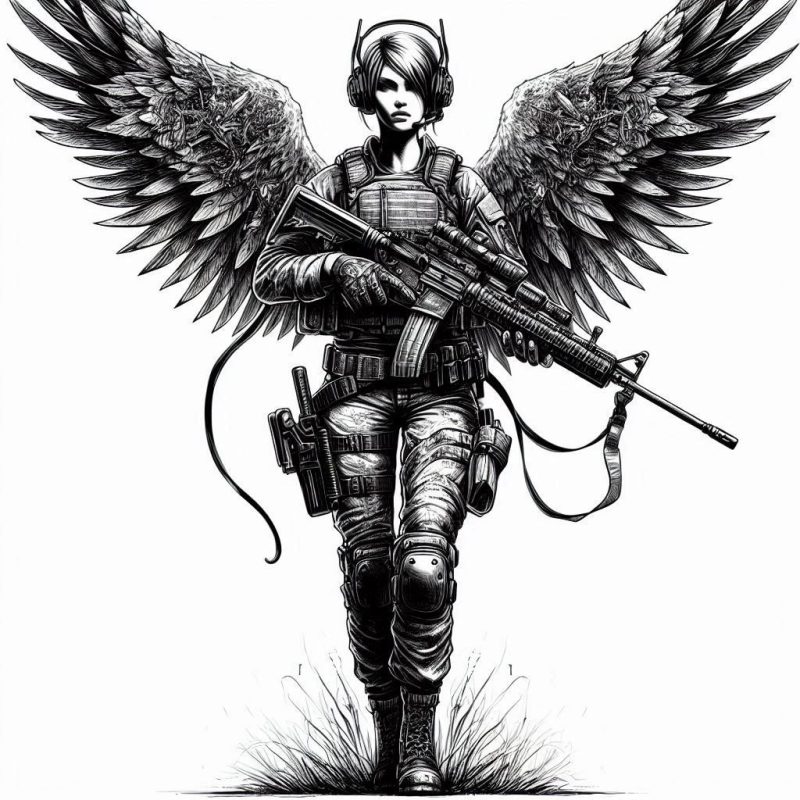 Angels girls with gun