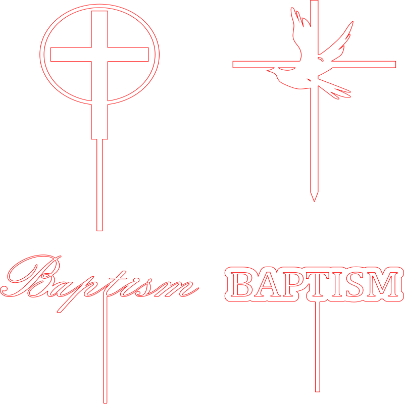 product_img Religious Cake Topper - 4 Pack