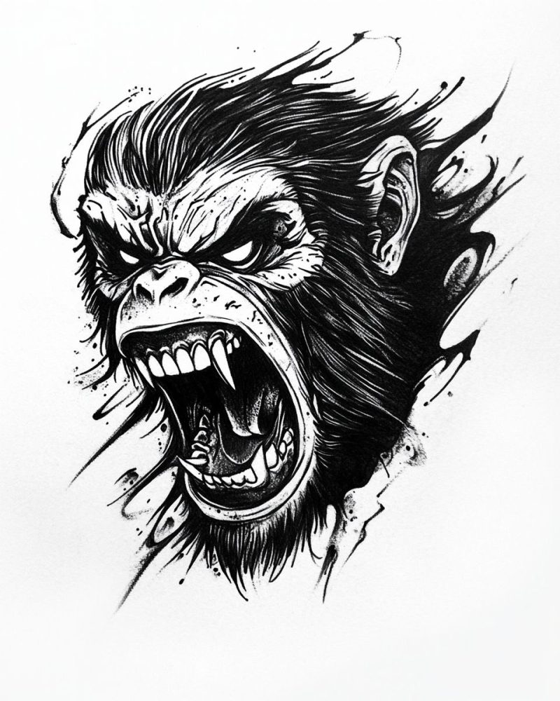 Gorilla head