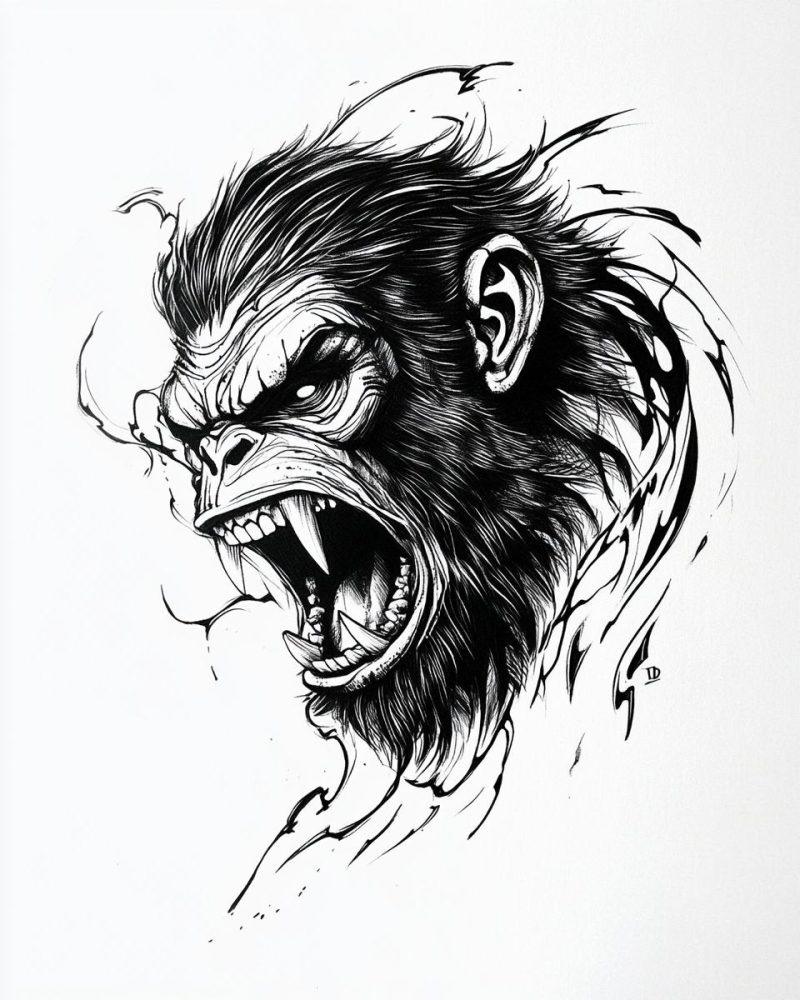 Gorilla head