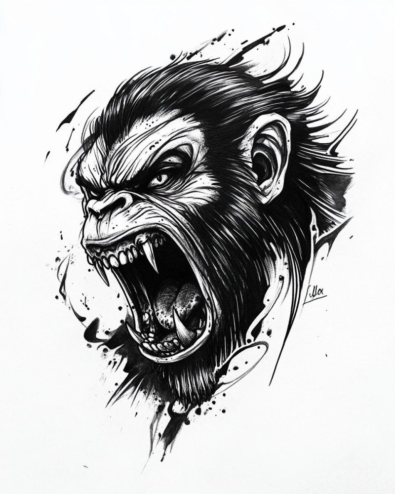 Gorilla head