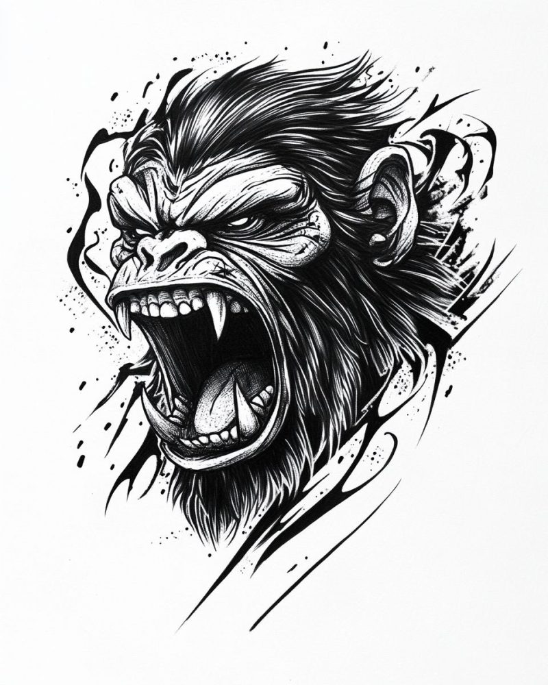 Gorilla head