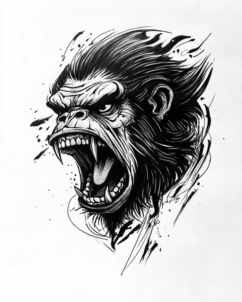 Gorilla head