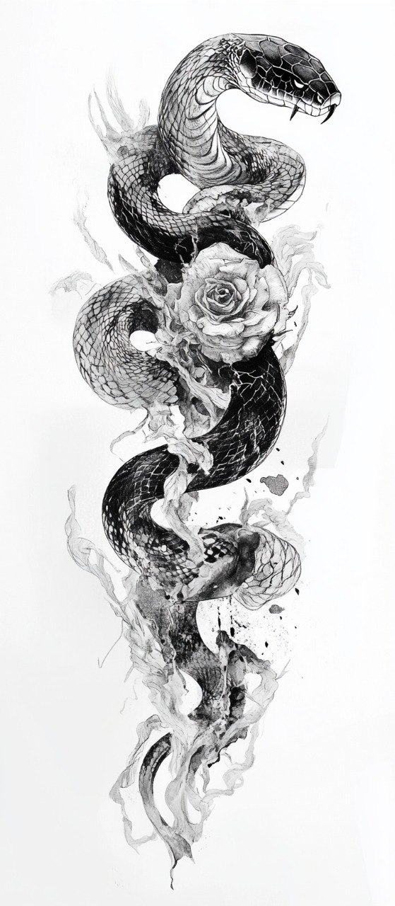 Snake and rose