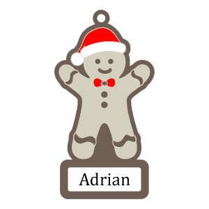 Gingerbread Name Tag Gingerbread Christmas Tree Ornament