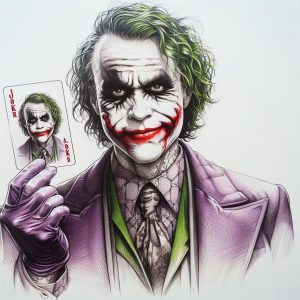 THE JOKER1 a4アート紙 ポップアートフレーム ジョーカー】Suicide Squad Joker