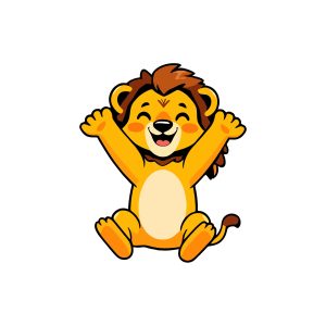Happy Lion - Digital Vector Files for Laser Cutting and Engraving
